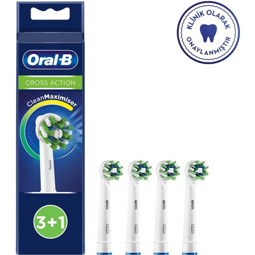 Oral-B Cross Action 3+1 Cleanmaximizer Teknolojili Yedek Fırça Başlığı