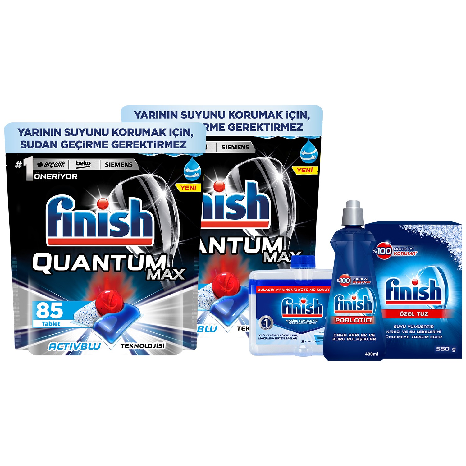 Finish Quantum Max 170 Bulaşık Deterjanı + Temizlik & Bakım Seti