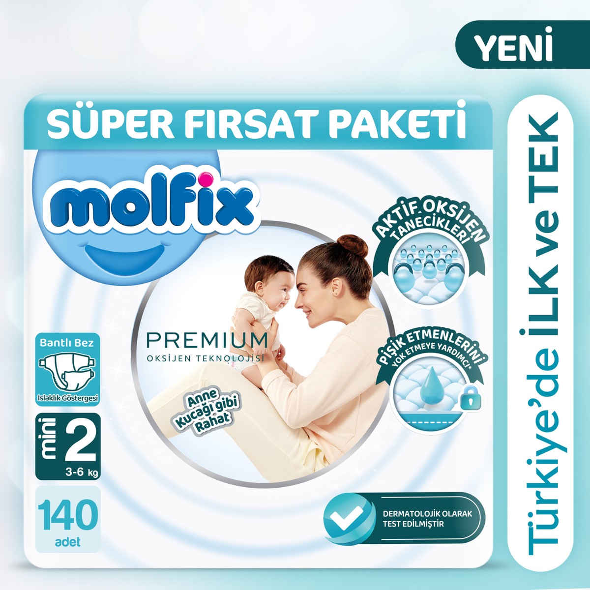 Molfix Premium Süper Fırsat Paketi 2 Beden 140 Adet