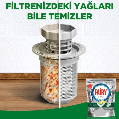 Fairy Platinum Bulaşık Makinesi Deterjanı Tableti / Kapsülü Limon Kokulu 90 Yıkama