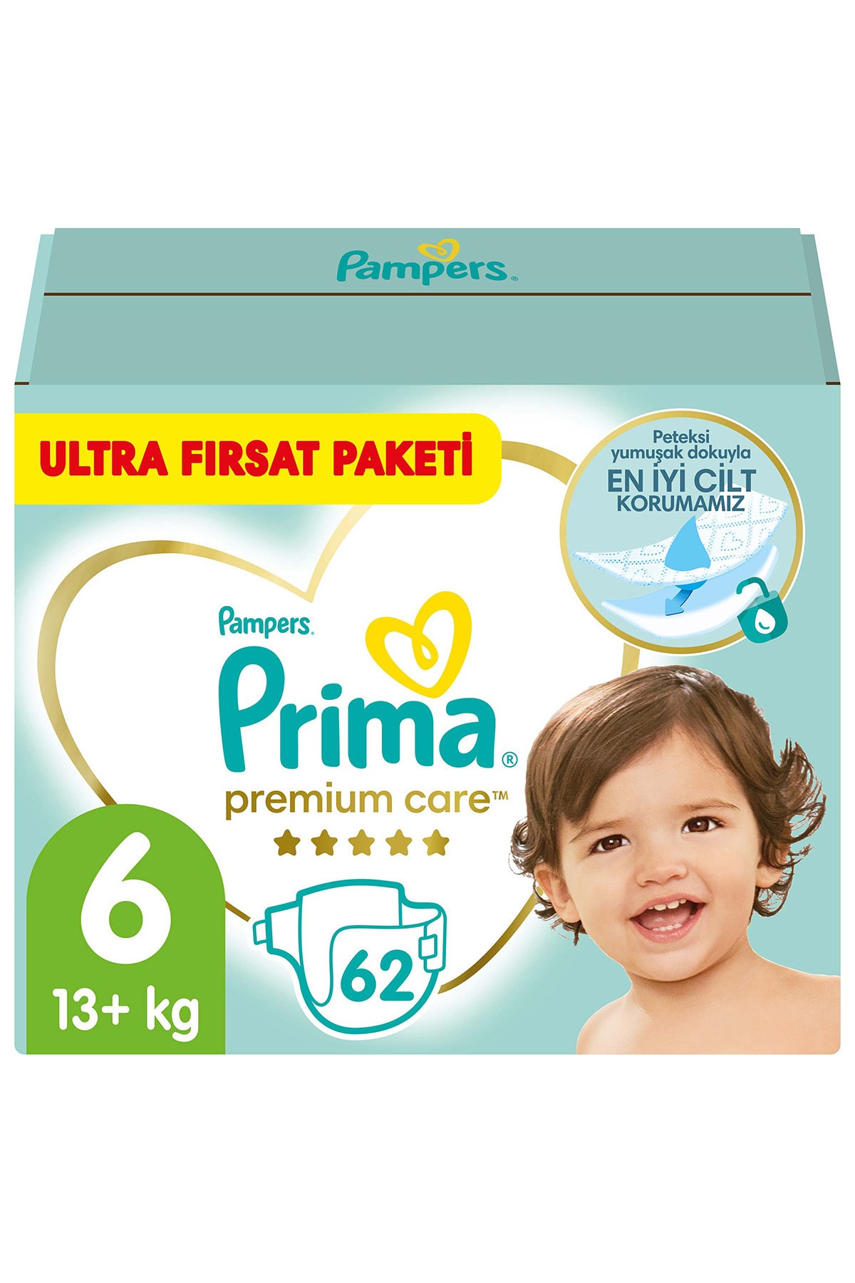 Prima Bebek Bezi Premium Care 6 Beden 62 Adet Ekstra Large Fırsat Paketi