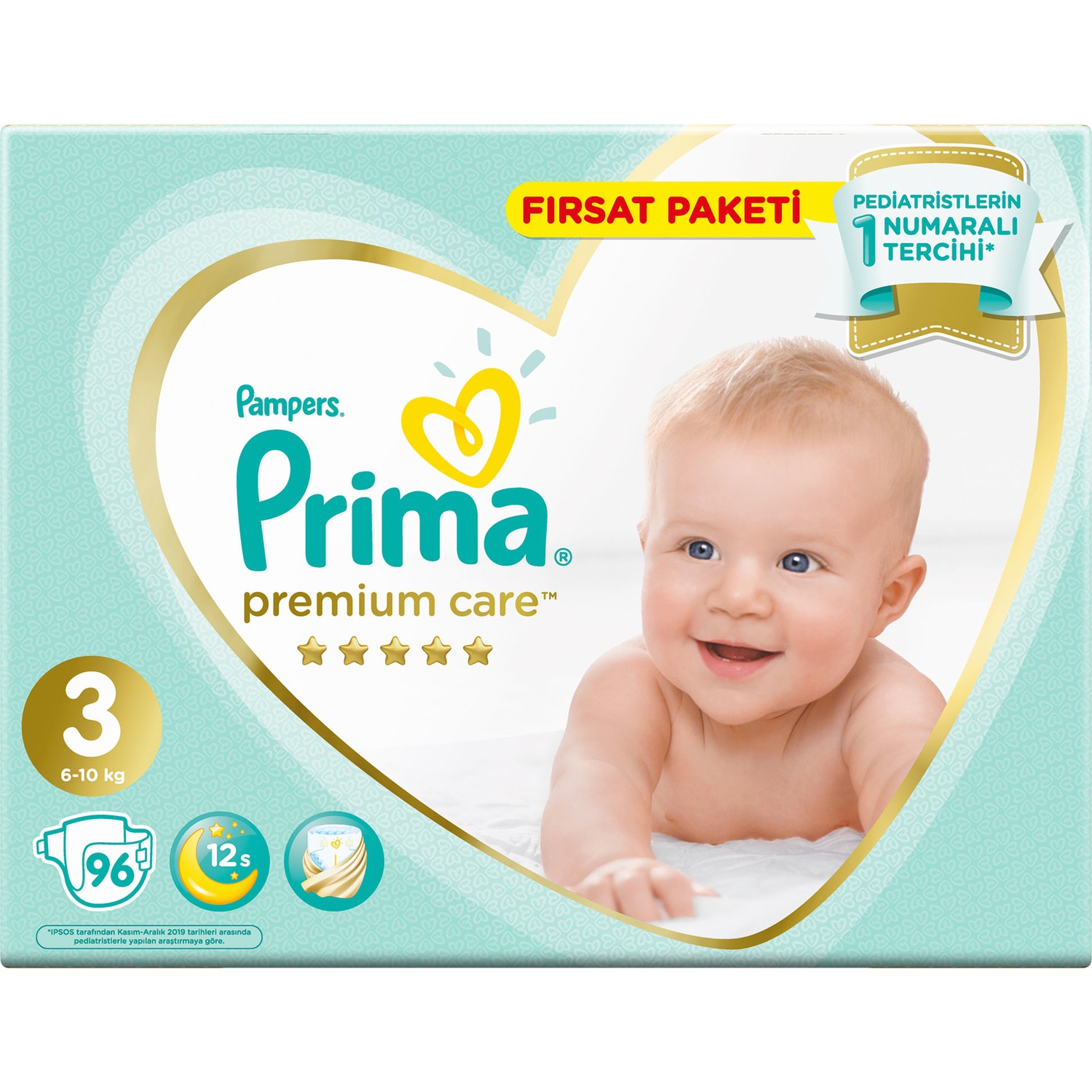 Prima Bebek Bezi Premium Care 3 Beden 96 Adet Junior Fırsat Paket