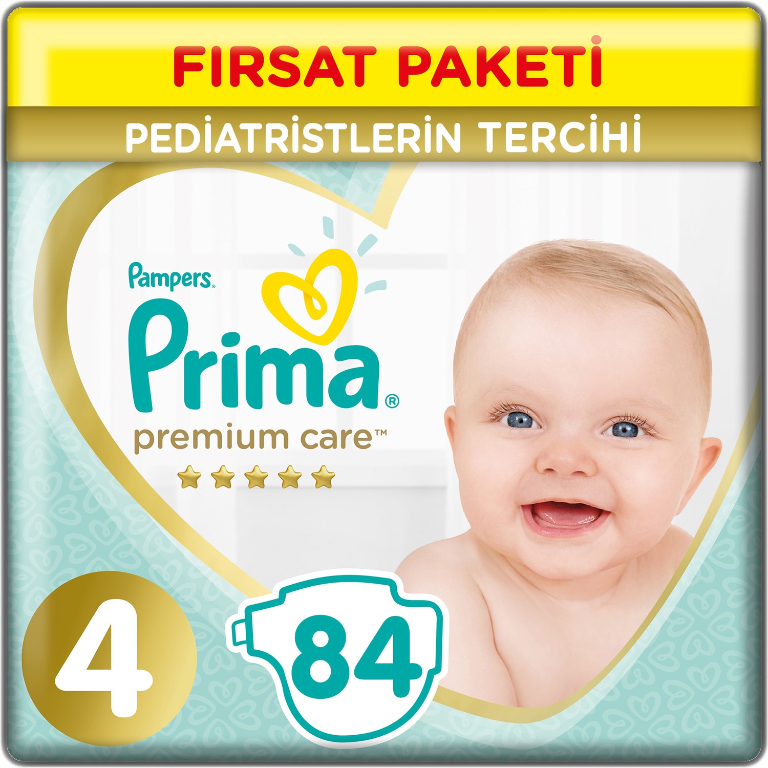 Prima Bebek bezi Premium Care 4 Beden 84 Adet JuniorFırsat Paketi