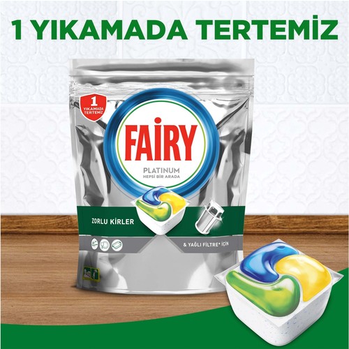 Fairy Platinum Bulaşık Makinesi Deterjanı Kapsülü Limon Kokulu 65 Yıkama