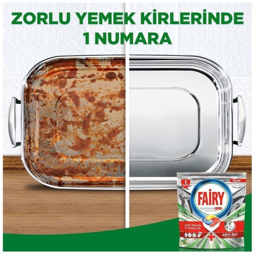 Fairy Platinum Plus Bulaşık Makinesi 75’li Kapsül + Fairy 500 ml Sıvı + Sünger