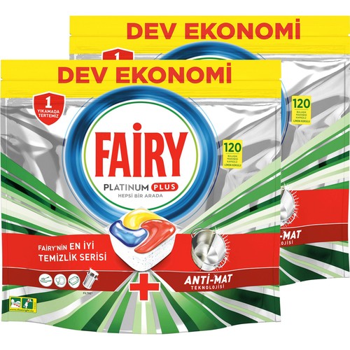 Fairy Platinum Plus Bulaşık Makinesi Deterjanı 240’lı (40x6)