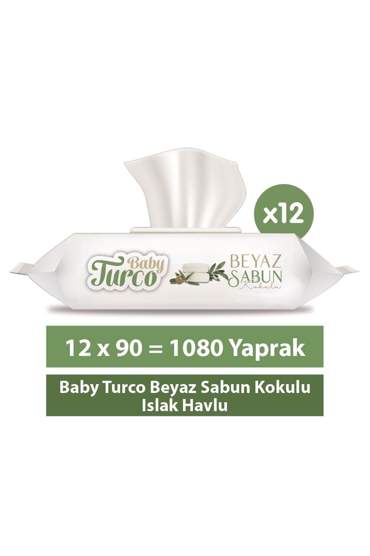 Baby Turco Beyaz Sabun Kokulu Islak Havlu 12x90