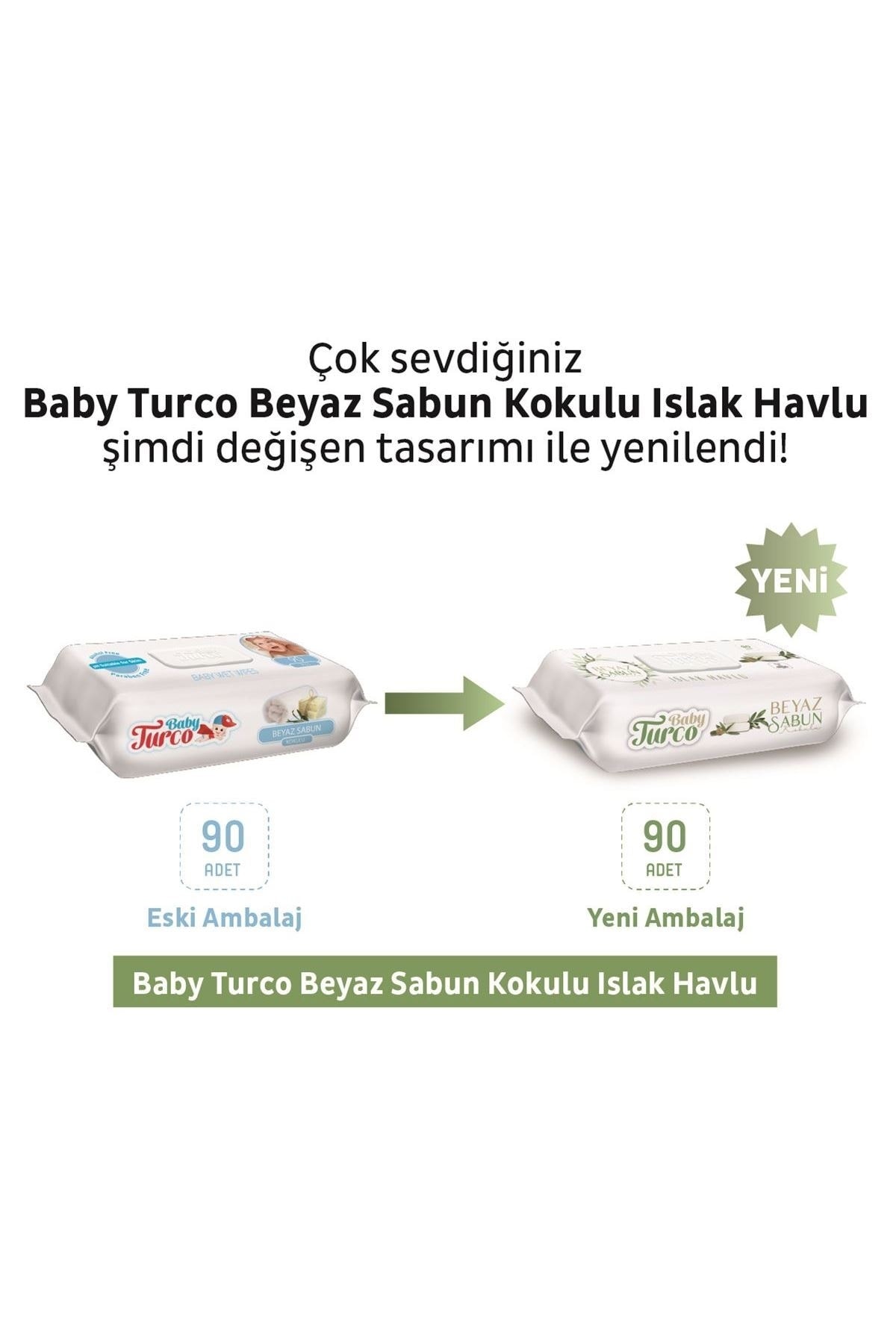 Baby Turco Beyaz Sabun Kokulu Islak Havlu 12x90