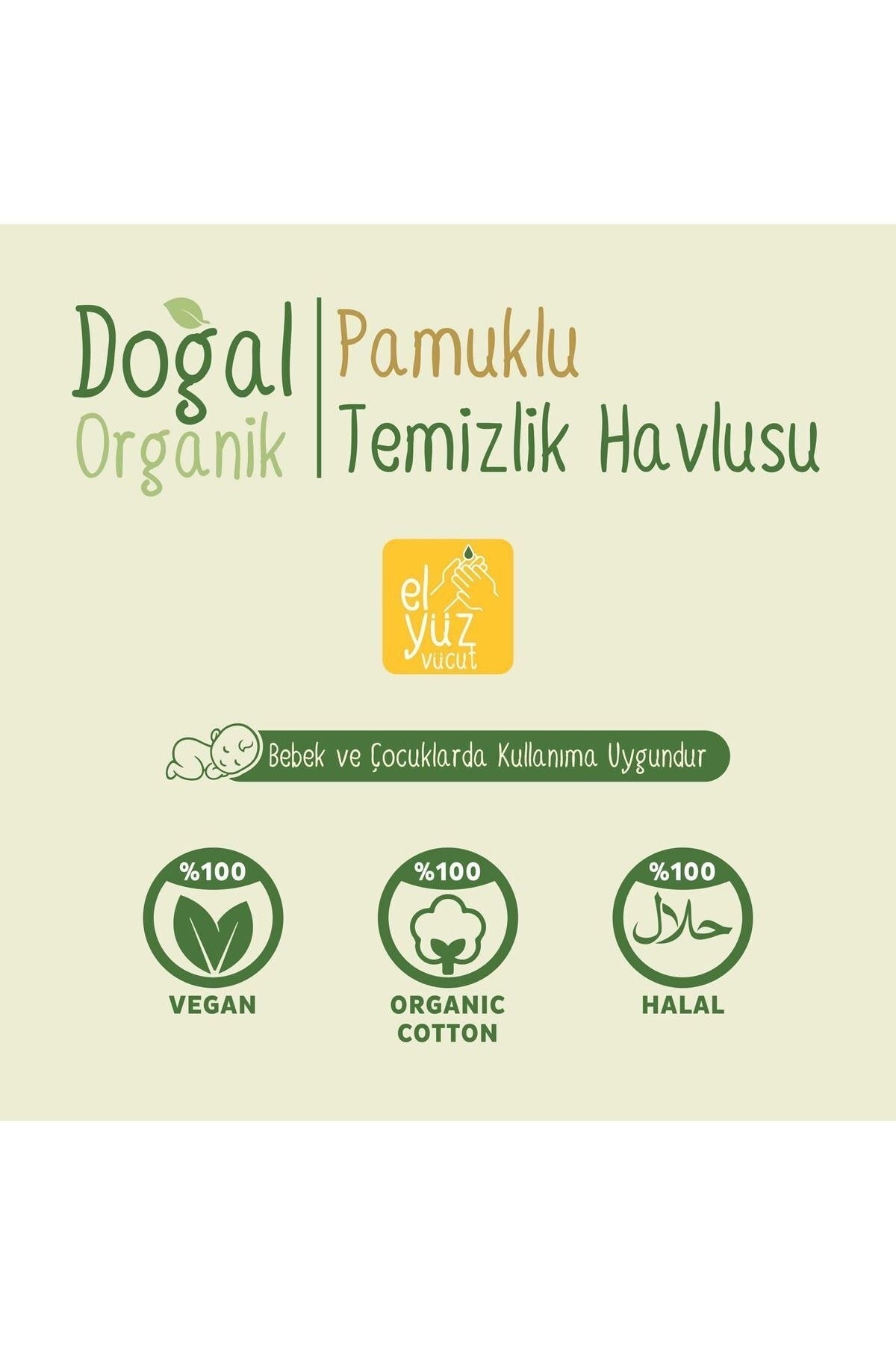 Sleepy Doğal Pamuklu Temizlik Havlusu 50 Li X 24 Adet (1200 Yaprak)