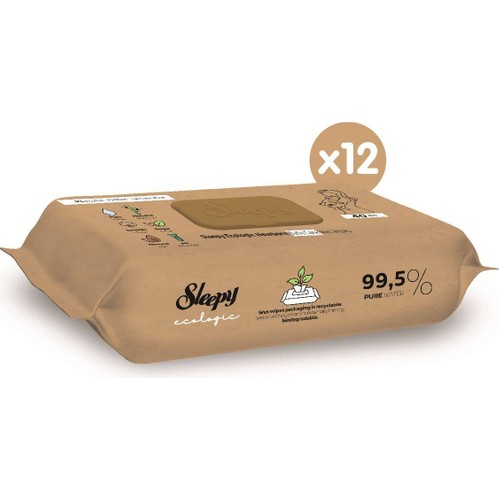 Sleepy Ecologic Yenidoğan Islak Bebek Bakım Havlusu 12x40 (480 Yaprak)