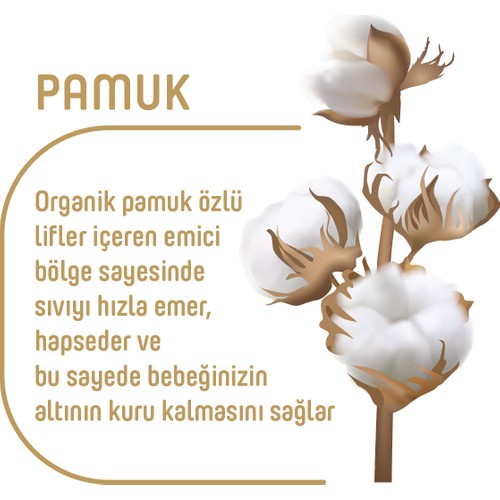 Pure Baby Organik Pamuklu Cırtlı Bez 2’li Paket 1 Numara Yenidogan 128 Adet