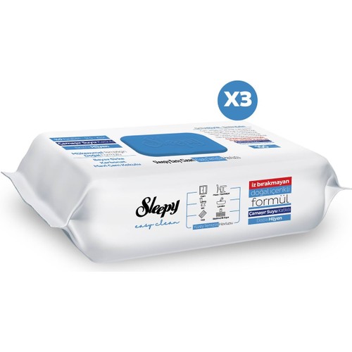 Sleepy Easy Clean Çamaşır Suyu Katkılı Yüzey Temizlik Havlusu 3X100 (300 Yaprak)