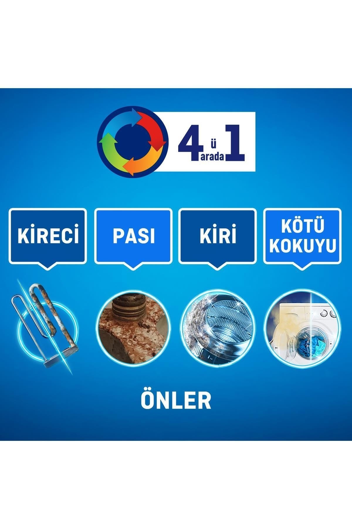 Calgon Power Kir, Pas, Kireç ve Koku Önleyici 4’ü 1 Arada Ultra Konsantre Toz 750 g x 2