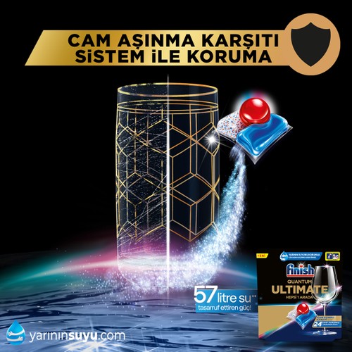 Finish Quantum Ultimate Bulaşık Makinesi Deterjanı Tableti / Kapsülü 40 Yıkama