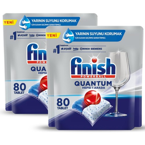 Finish Quantum 160 Kapsül Bulaşık Makinesi Deterjanı Tableti (2X80)