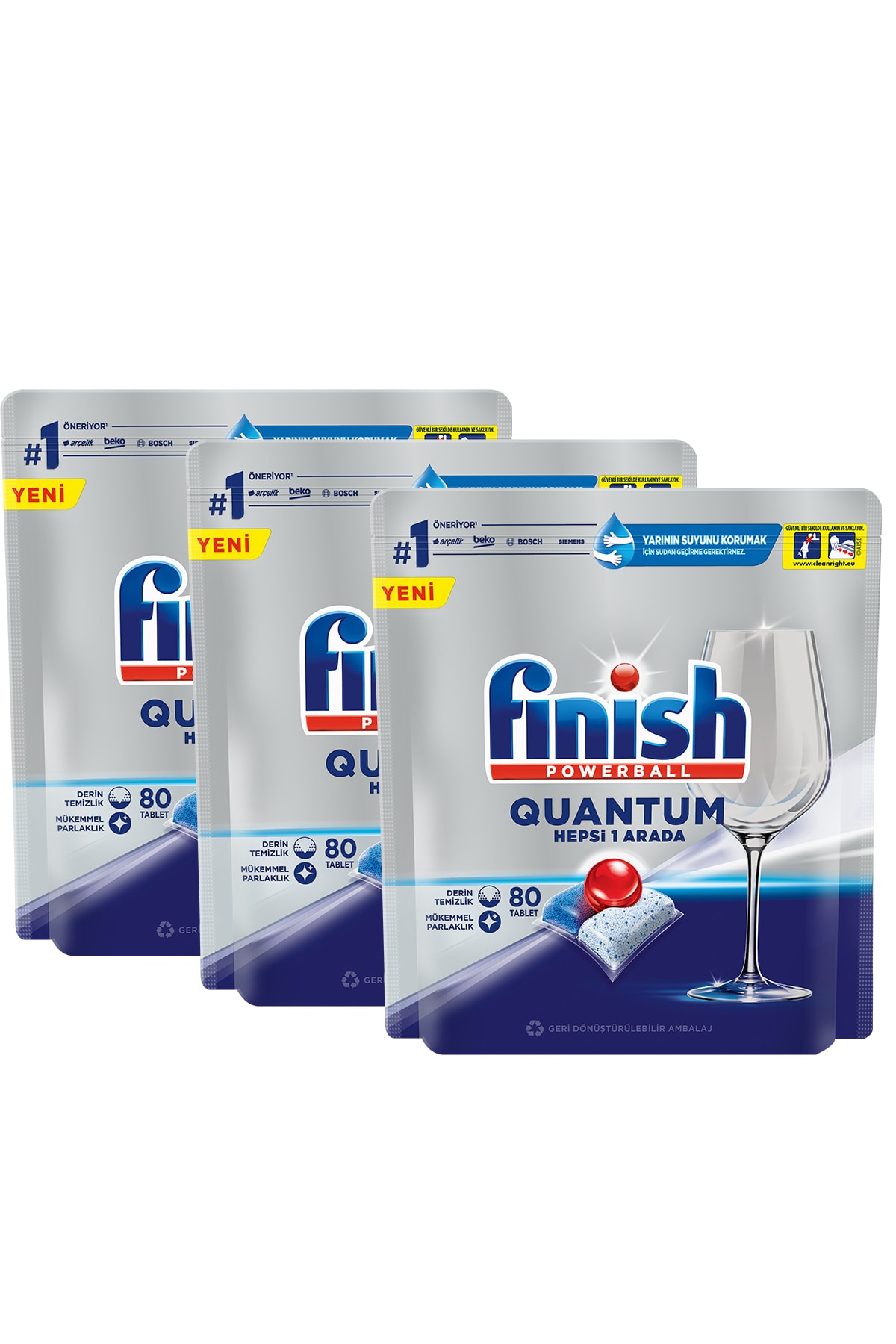 Finish Quantum 240 Tablet Bulaşık Makinesi Deterjanı (80x3)