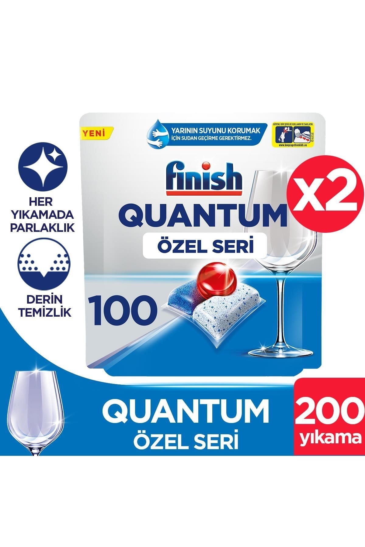Finish Quantum Özel Seri 200 Kapsül Bulaşık Makinesi Deterjanı Tableti