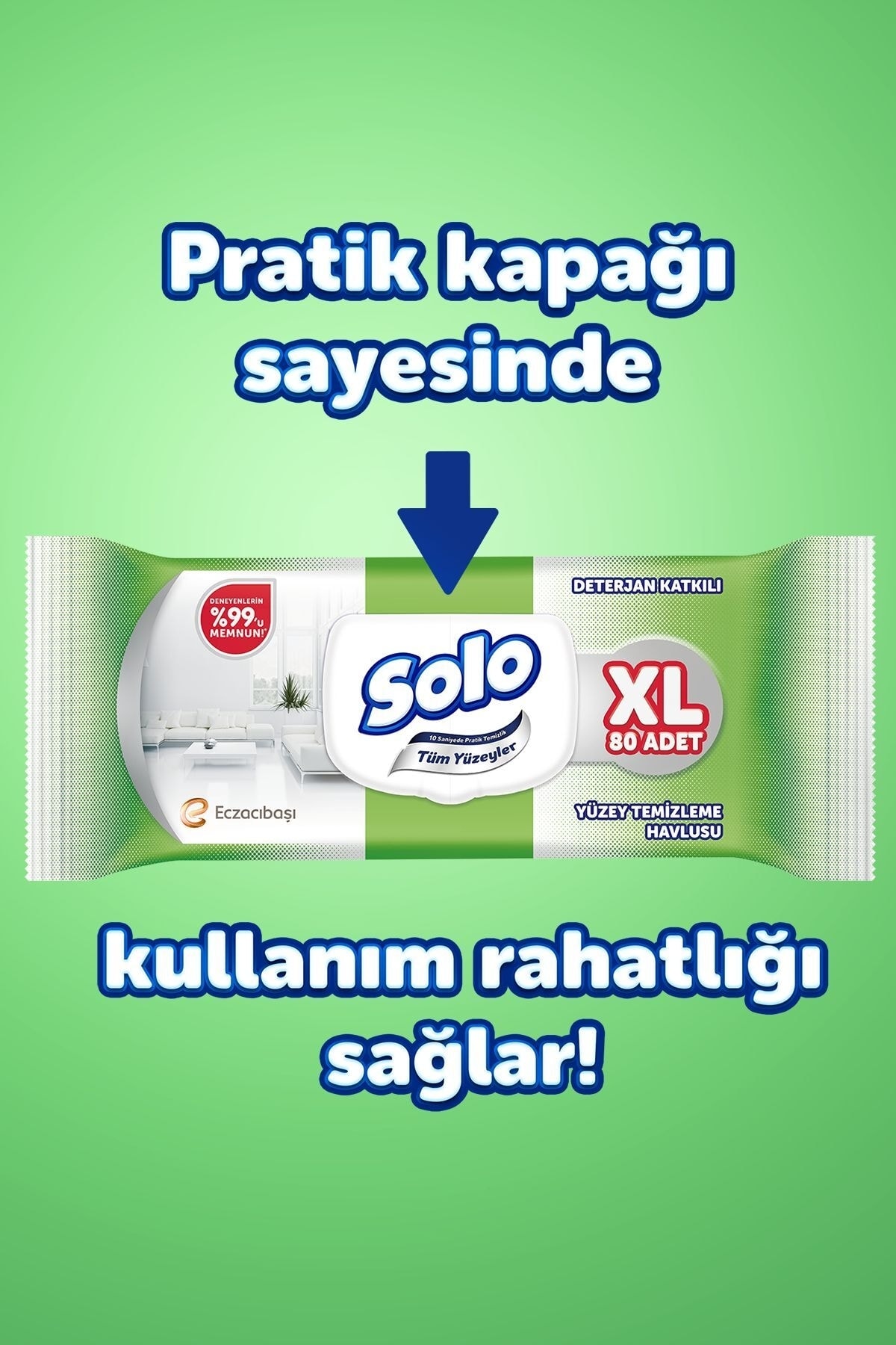 Solo Tüm Yüzeyler Islak Temizleme Havlusu Xl 3’lü 240 Yaprak