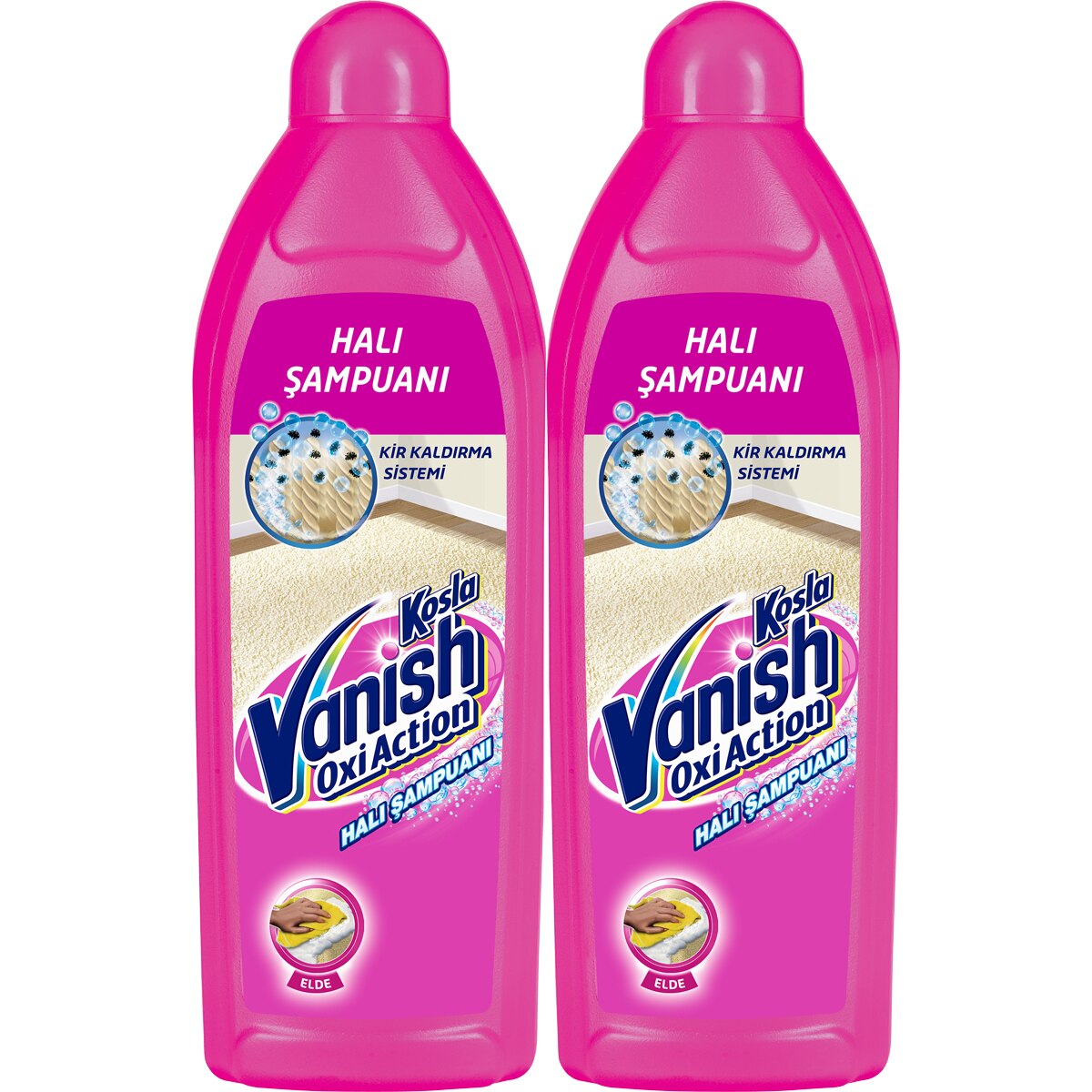 Vanish Kosla Ekstra Hijyen Elde Halı Yıkama Şampuanı 2 x 850 ML