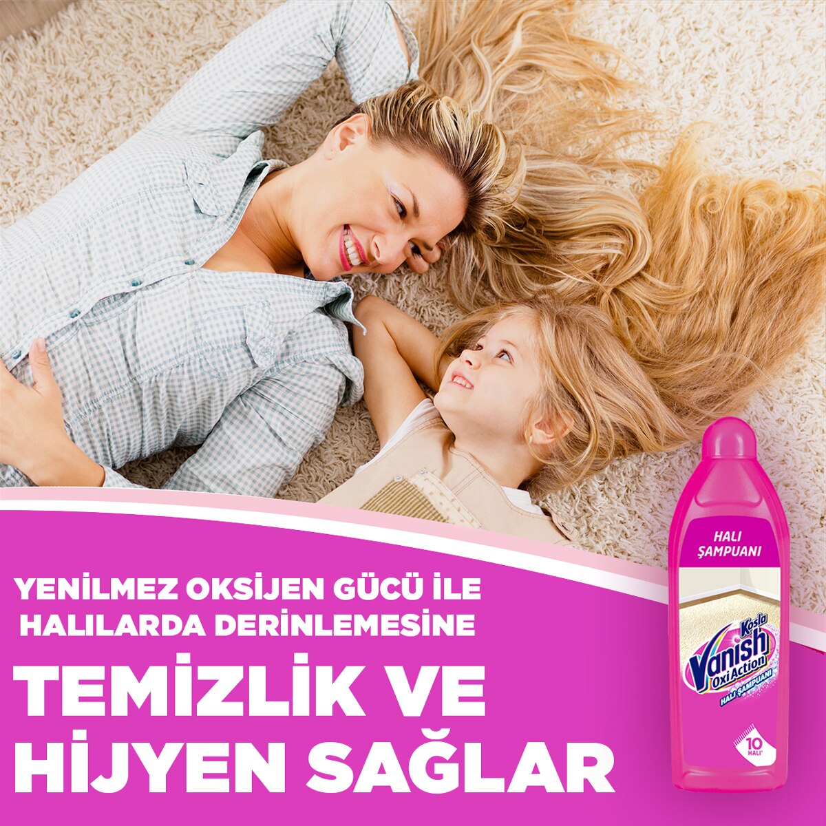 Vanish Kosla Ekstra Hijyen Elde Halı Yıkama Şampuanı 2 x 850 ML