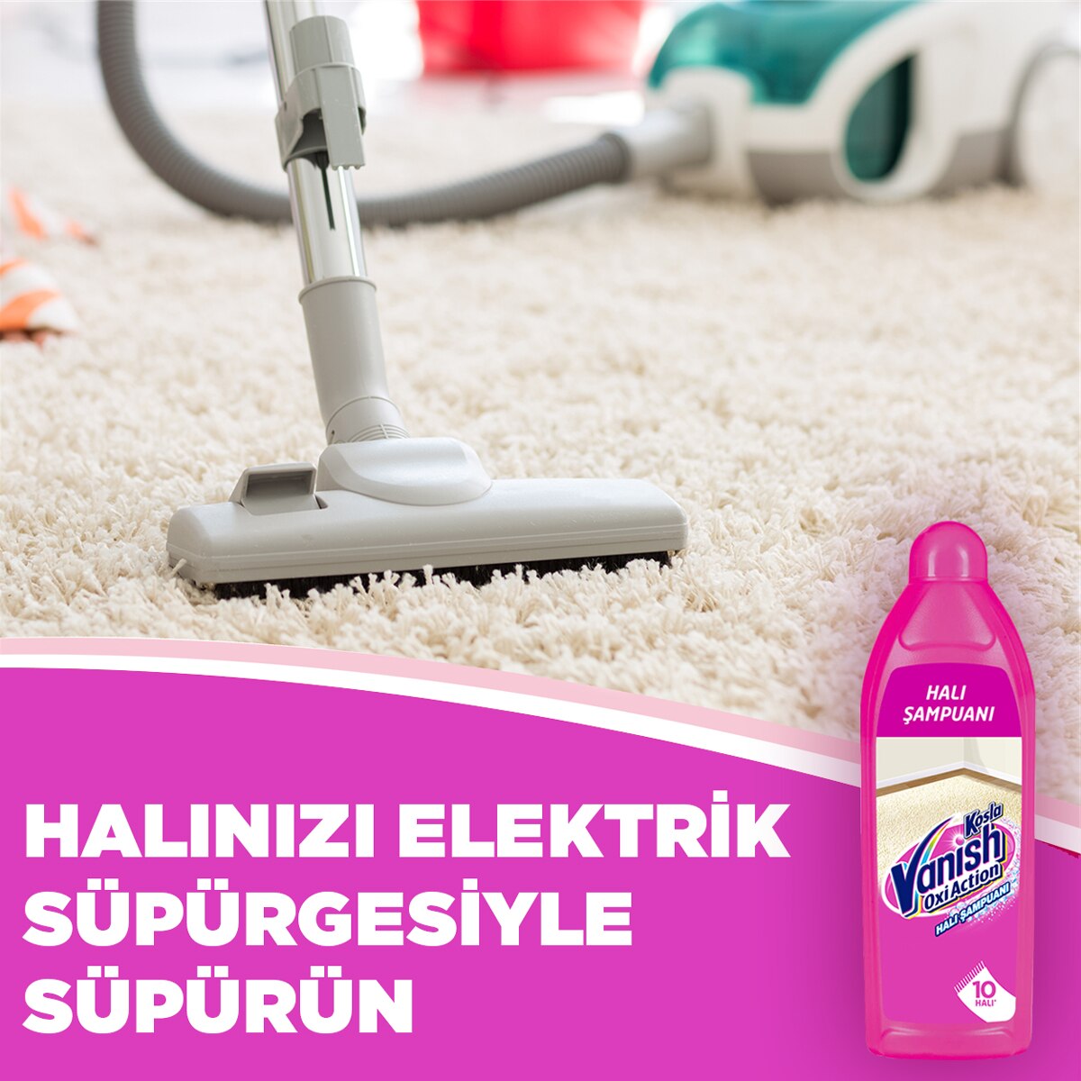 Vanish Kosla Ekstra Hijyen Elde Halı Yıkama Şampuanı 2 x 850 ML