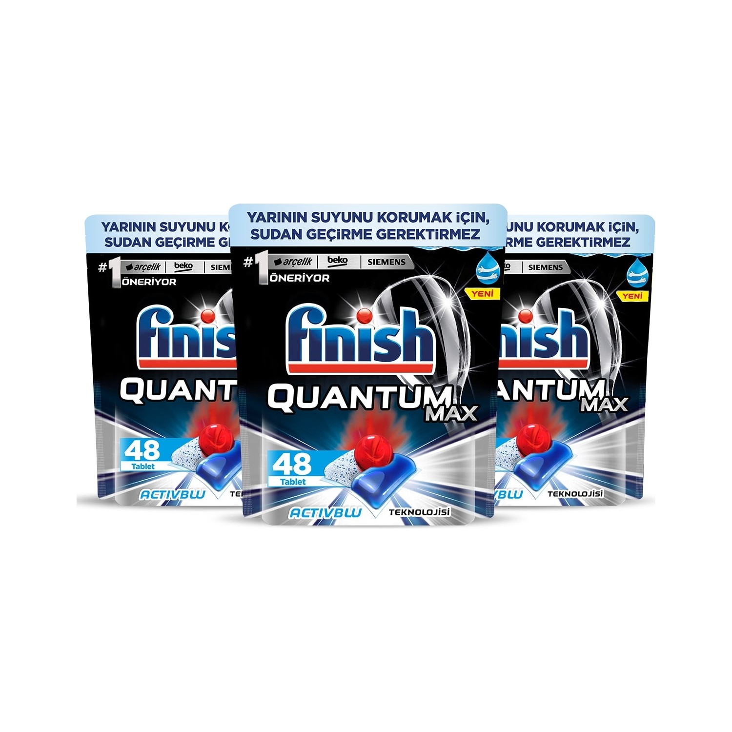 Finish Quantum Max Bulaşık Makinesi Deterjanı 48 Kapsül x 3 Adet