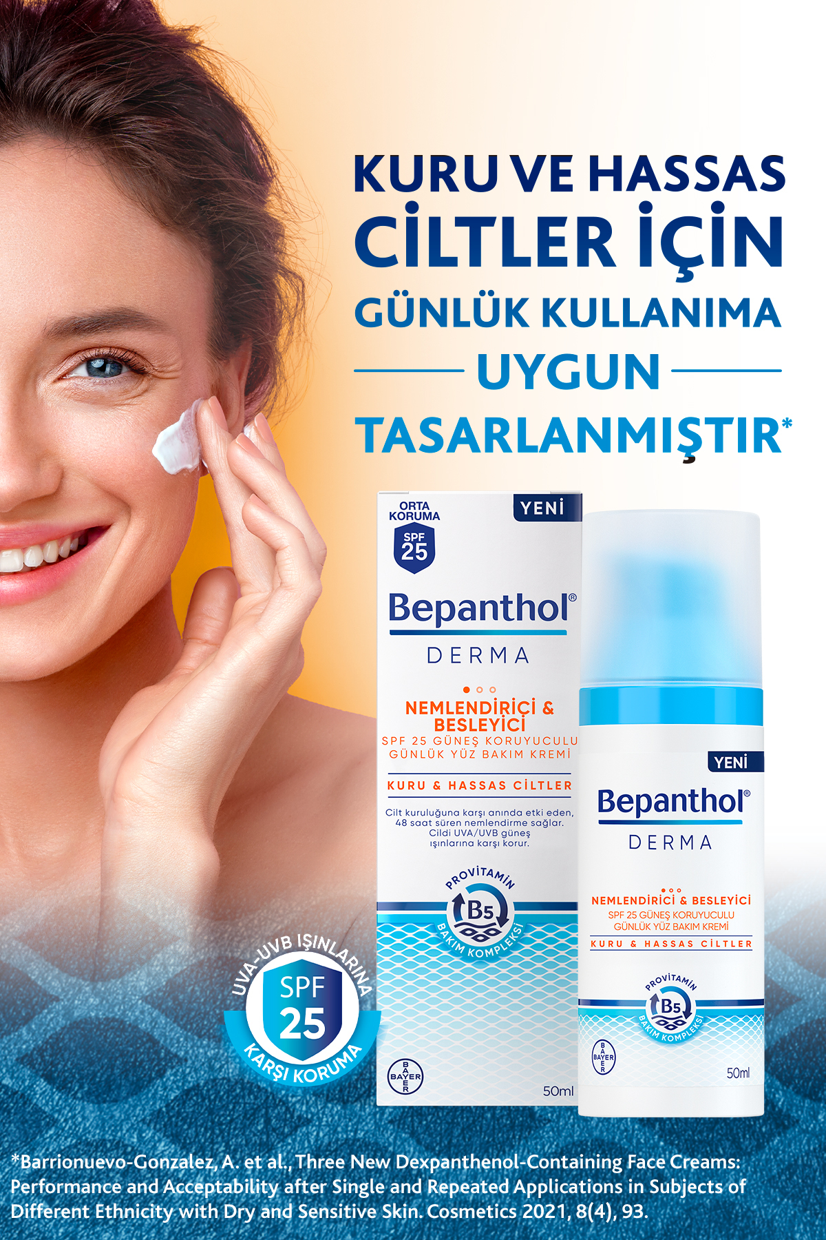 Bepanthol Derma Nemlendirici Ve Besleyici Spf 25 Günlük Yüz Bakım Kremi 50 ml - Günlük Yoğun Nemlendirici