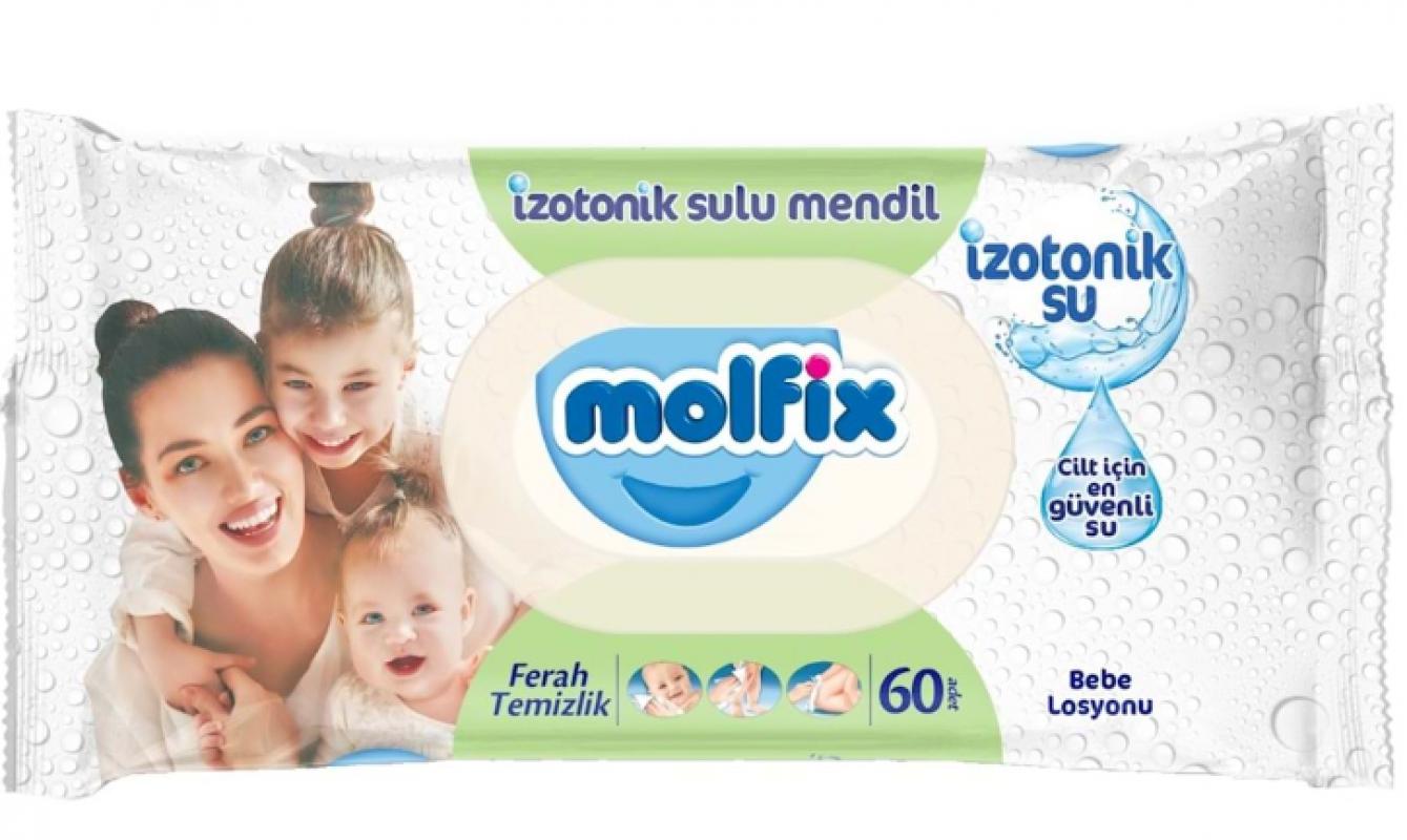 Molfix İzotonik Sulu Islak Mendil Ferah Temizlik 60’lı 24 Adet