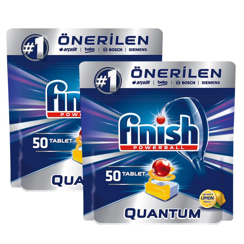 Finish Quantum 100 Tablet Bulaşık Makinesi Deterjanı Limon (50x2)