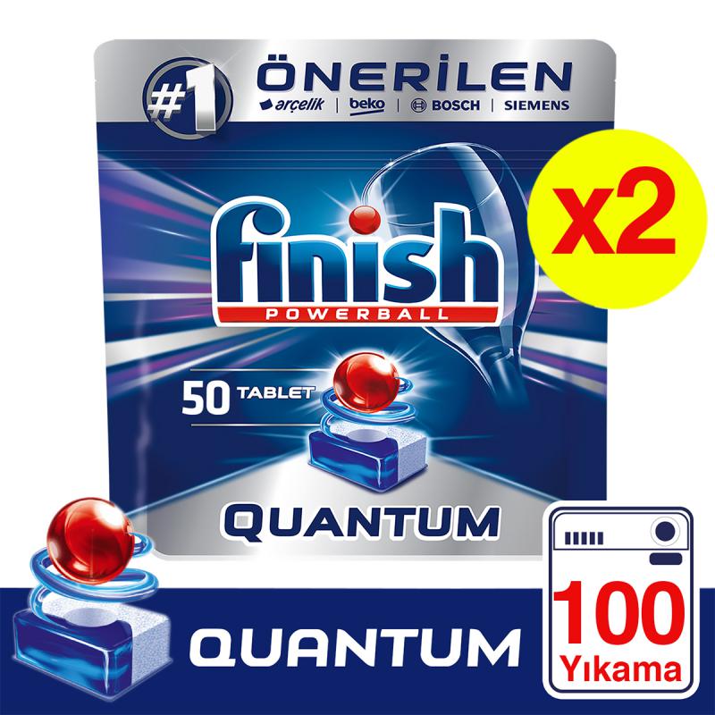 Finish Quantum 100 Tablet Bulaşık Makinesi Deterjanı (50x2)
