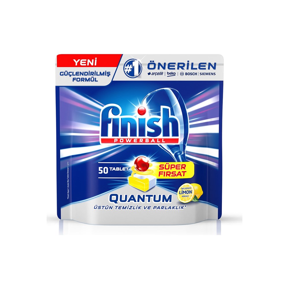 Finish Quantum 50 Tablet Bulaşık Makinesi Deterjanı Limon