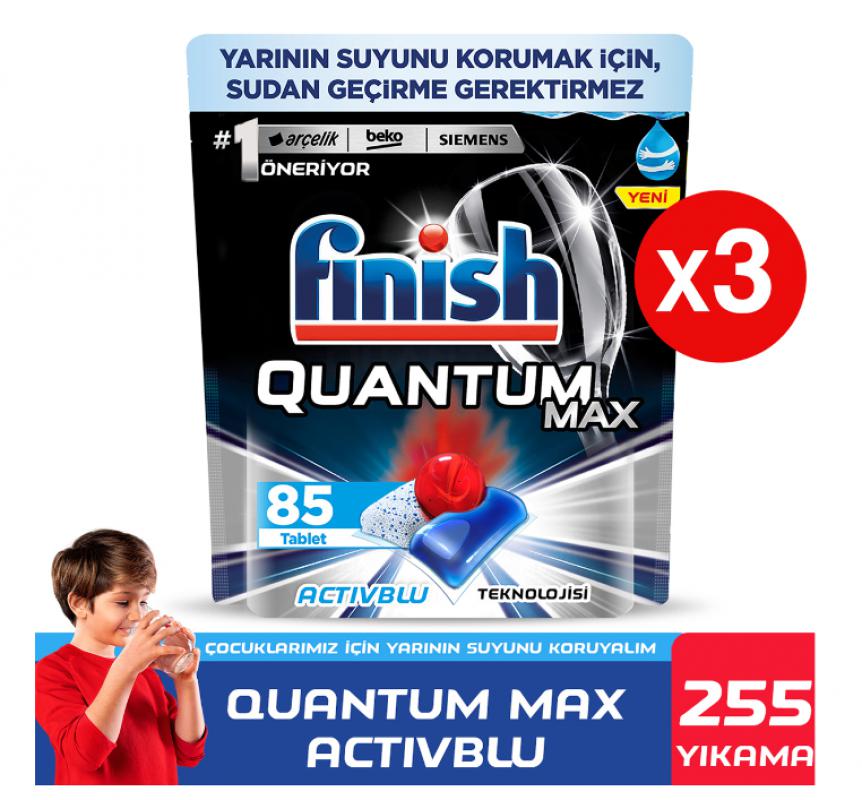 Finish Quantum Max Bulaşık Makinesi Deterjanı 3 x 85 Tablet
