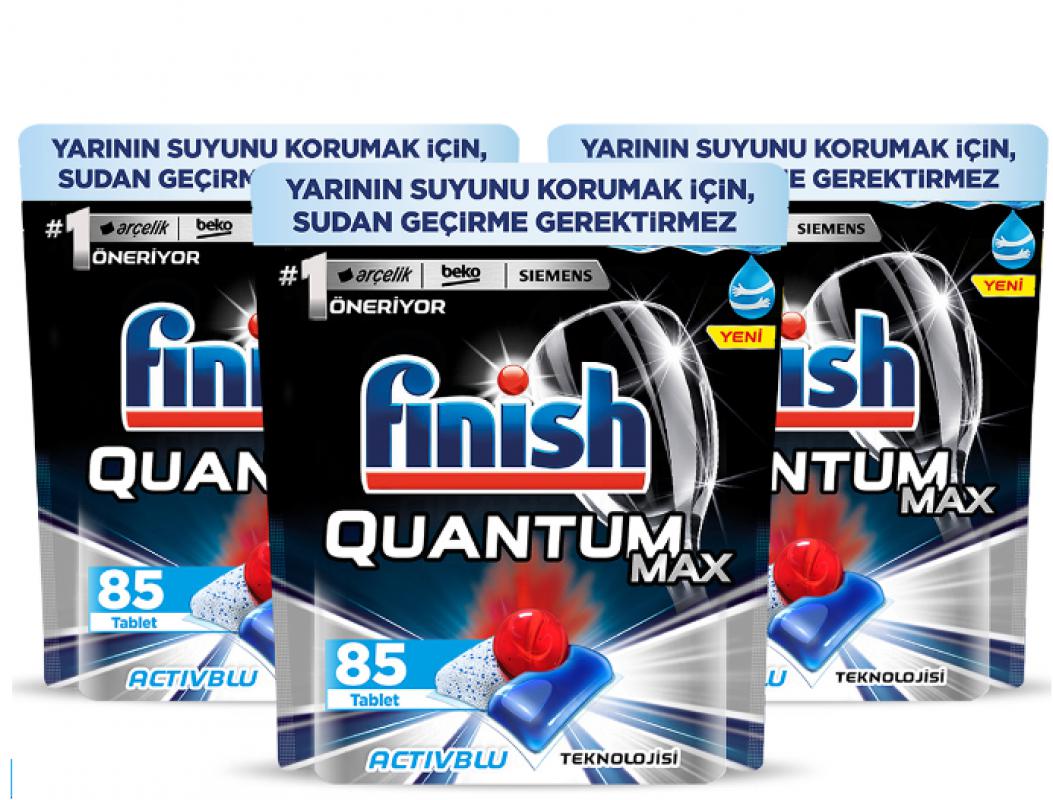 Finish Quantum Max Bulaşık Makinesi Deterjanı 3 x 85 Tablet