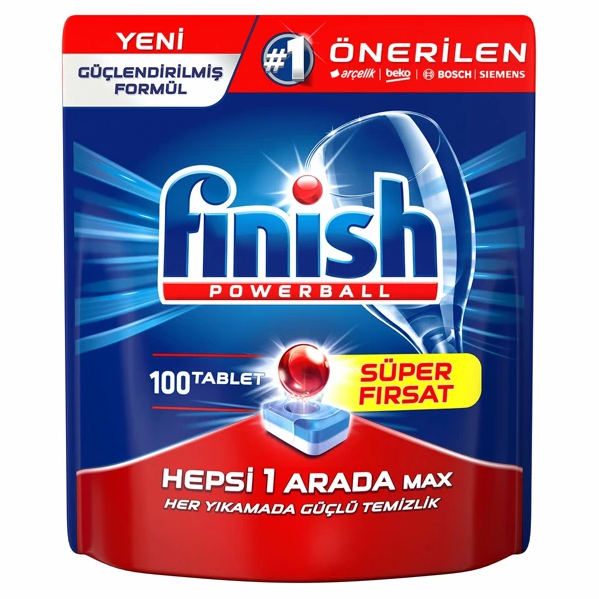 Finish Hepsi Bir Arada Max Bulaşık Makinesi Tableti 100 x 2 Adet