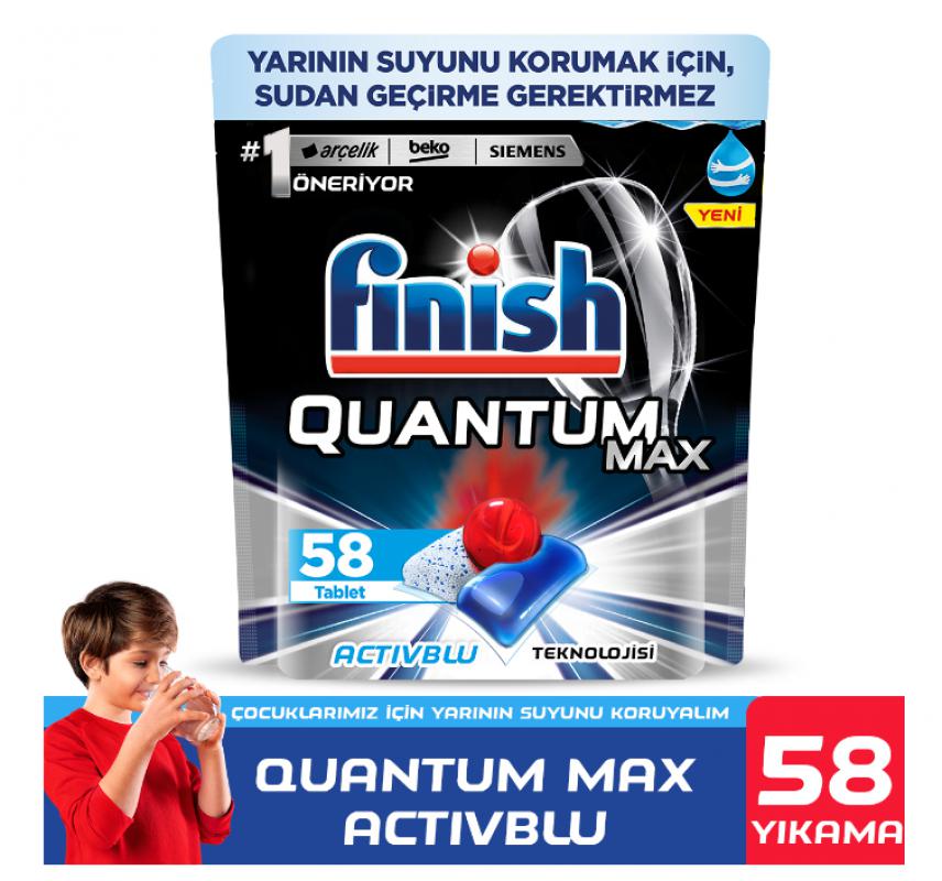 Finish Quantum Max Bulaşık Makinesi Deterjanı 58 Kapsül