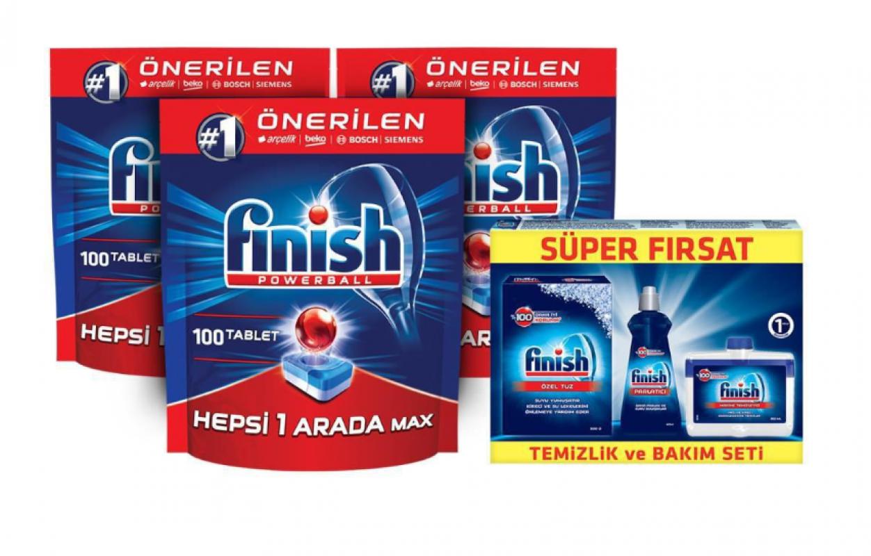 Finish Hepsi Bir Arada 300 Tablet Deterjan + Temizlik Bakım Seti