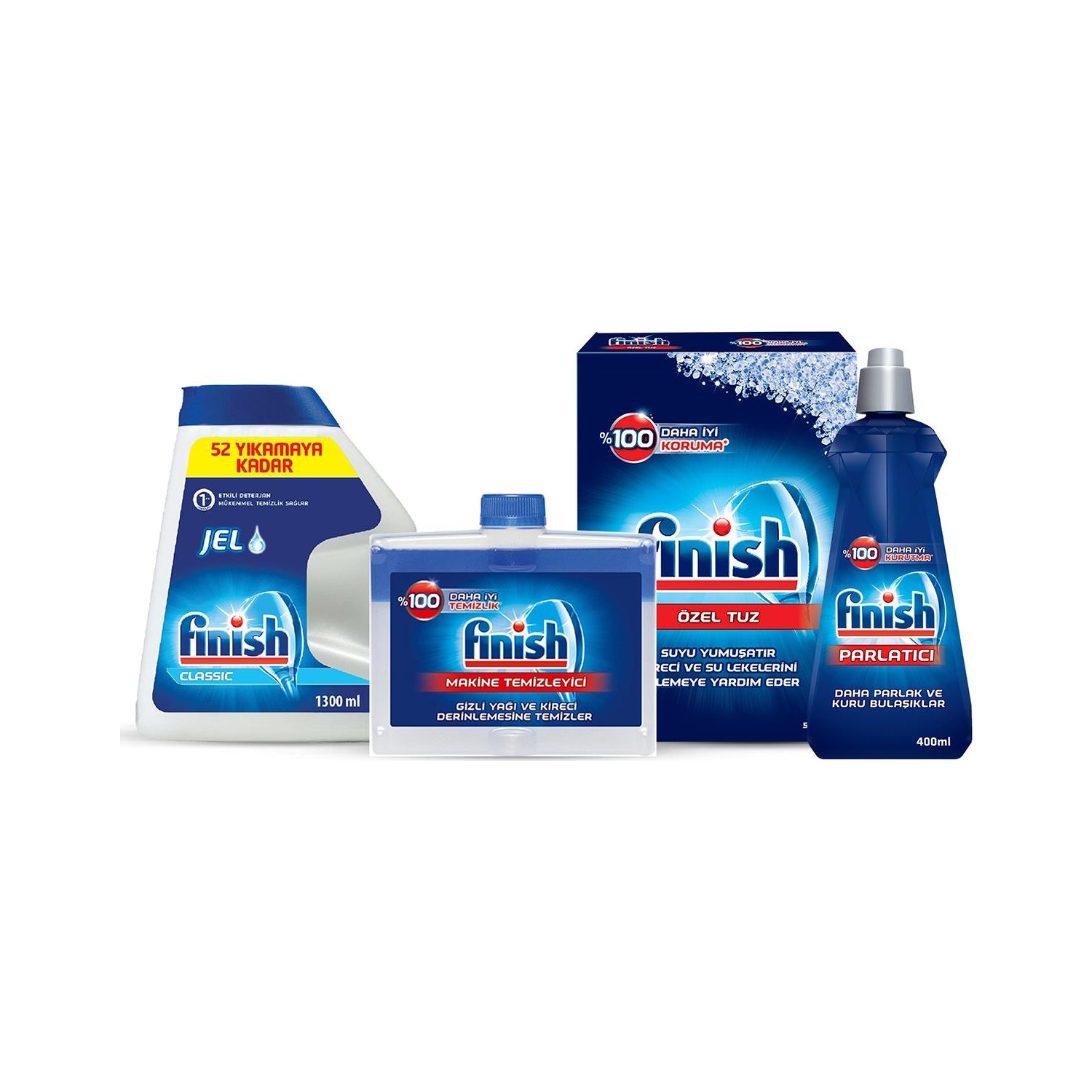 Finish Bulaşık Deterjanı 1300 ml Jel + Temizlik Ve Bakım Seti