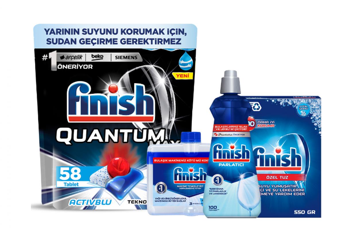 Finish Quantum Max 58 Kapsül Deterjan + Temizlik ve Bakım Seti