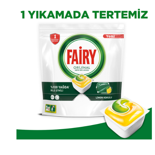 Fairy Hepsi Bir Arada 140 Yıkama Bulaşık Makinesi Deterjanı