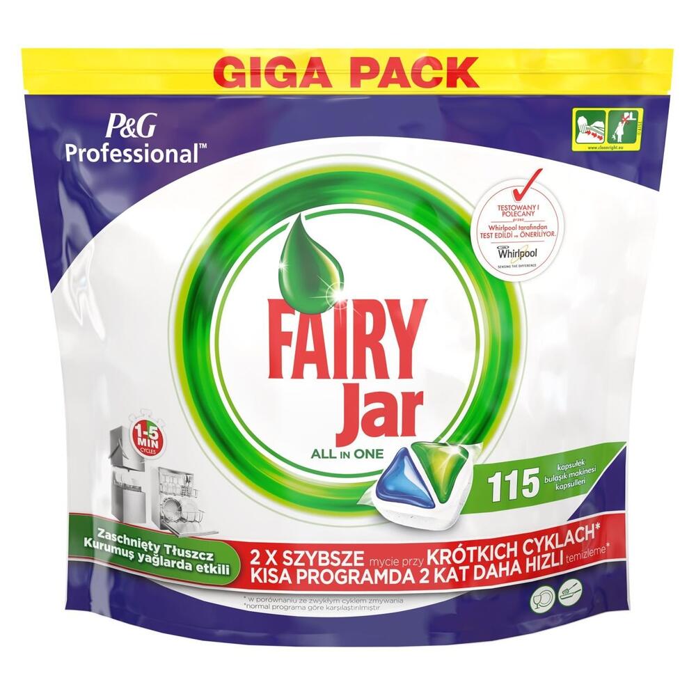 Fairy Jar Professional 115 Yıkama Hepsi Bir Arada Bulaşık Makinesi Deterjanı Kapsülü