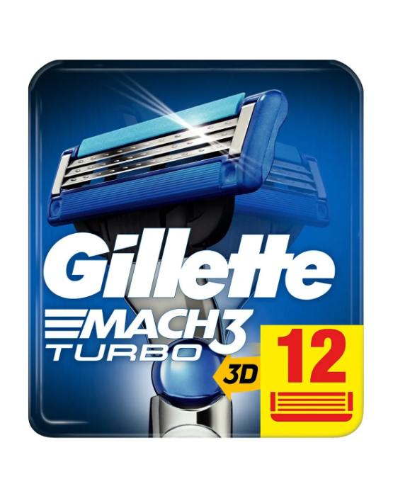 Gillette Mach3 Turbo Yedek Tıraş Bıçağı 12’li