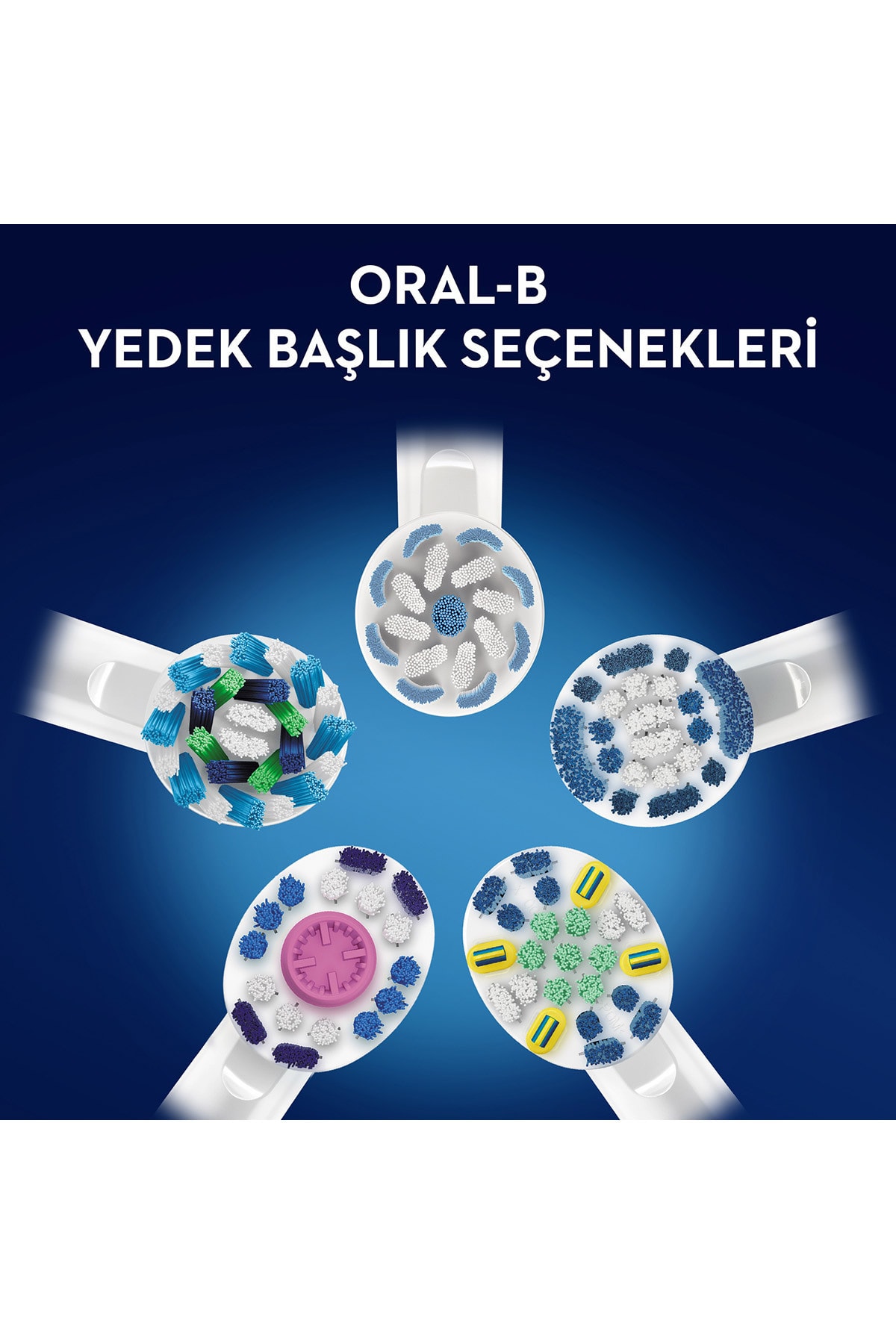 Oral-B Diş Fırçası Yedek Başlığı Cross Action Siyah 4 Adet