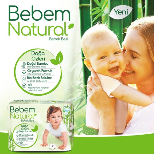 Bebem Natural Bebek Bezi 4 Beden Maxi Aylık Fırsat Paketi 180 Adet