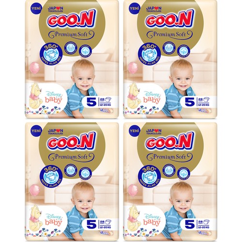 Goon Premium Soft Bebek Bezi 5 Numara 28’li 4’lü