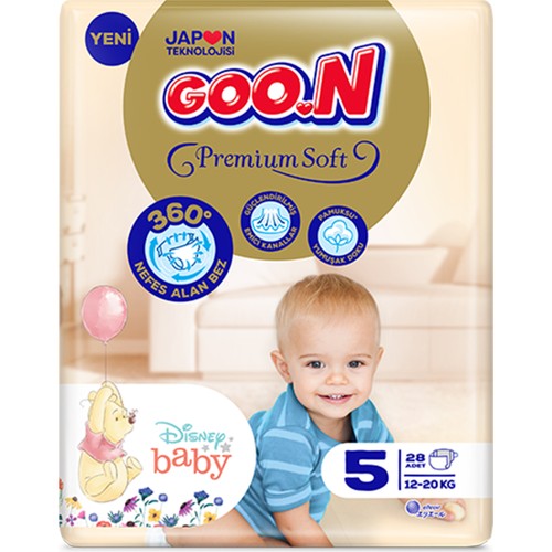 Goon Premium Soft Bebek Bezi 5 Numara 28’li 4’lü