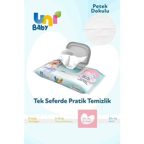 Uni Baby Ilk Adım Islak Havlu Mendil 12LI 624 Yaprak