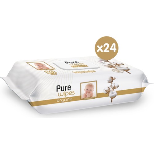 Pure Baby Organik Pamuklu Islak Havlu 24×90 (2160 Yaprak)