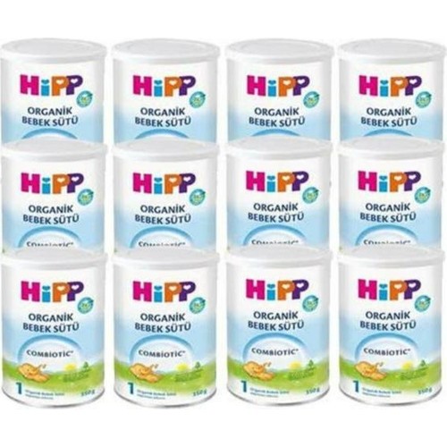 Hipp 1 Organik Combiotic Bebek Sütü 350 gr x 12 Adet