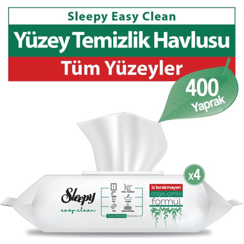 Sleepy Easy Clean Yüzey Temizlik Havlusu 400 Yaprak