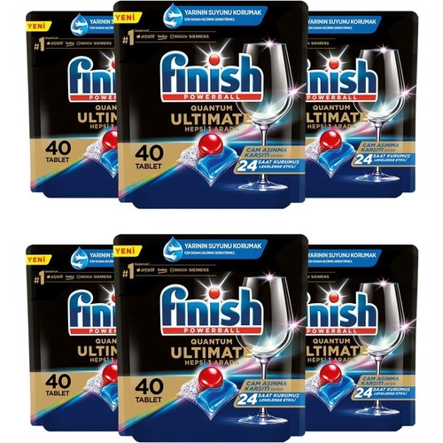 Finish Quantum Ultimate 40 x 6 Kapsül Bulaşık Makinesi Deterjanı Tableti